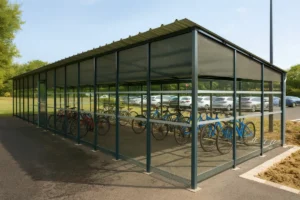 Abri velo securise fabricant — Abri vélo gamme Medium+ sécurisée — Aloès RED
