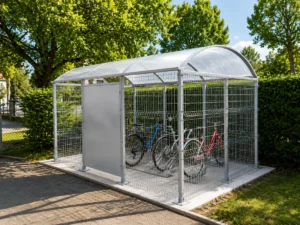 Abri vélos securise — Abri vélo gamme Vision+ sécurisée — Aloès RED