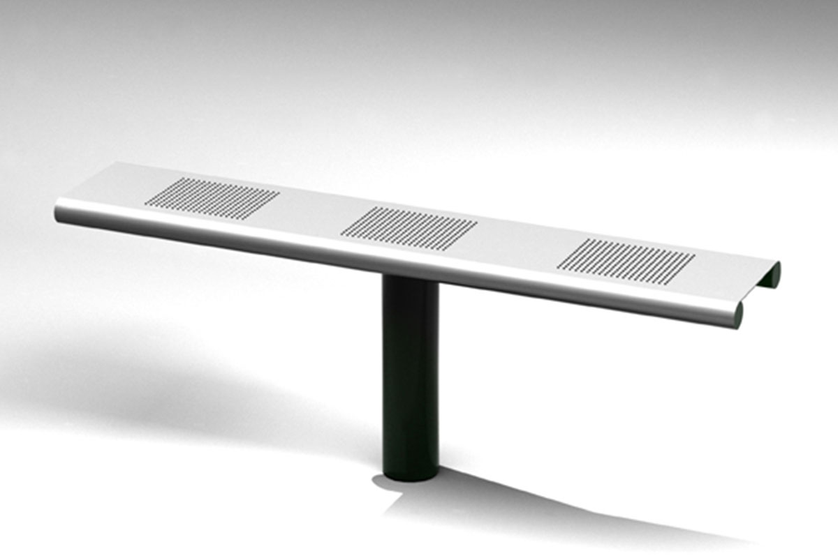 Banc droit assise Inox ou Peinte