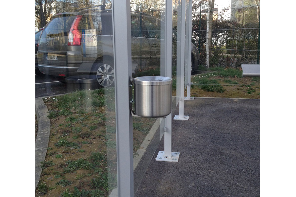Cendrier Mural Inox Anti Feu