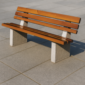 Banc béton avec dossier San Pellegrino (416)