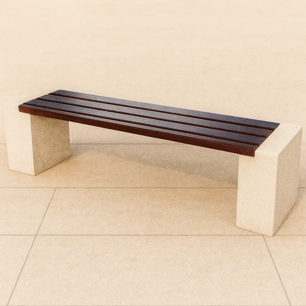 Banc en béton Firenze sans dossier (438)