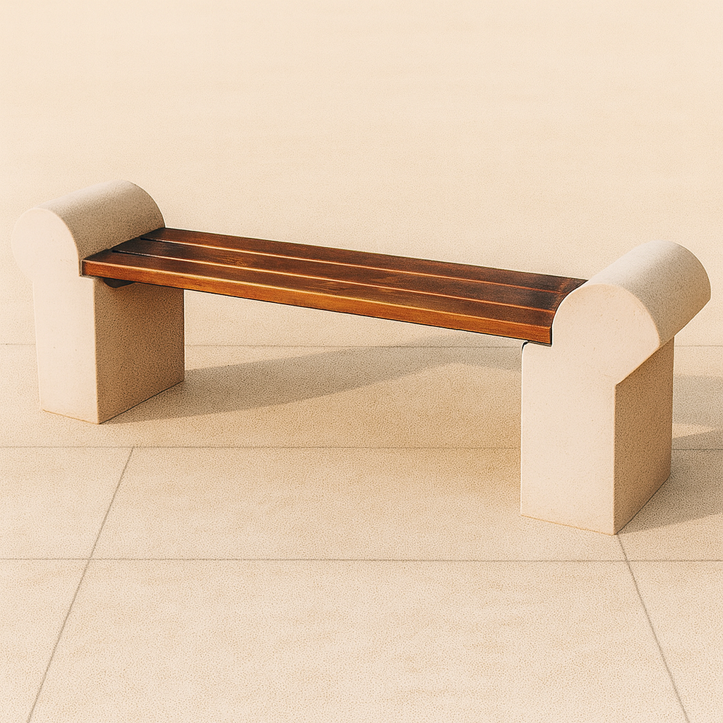 Banc en béton Roma sans dossier (434)