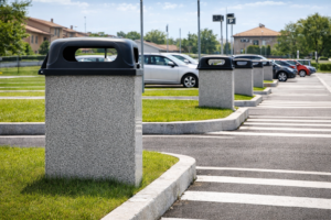 Borne de propreté en béton (591) avec cendrier