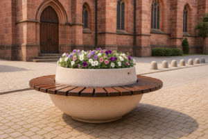 Jardinière banc en béton Tiziano (351)