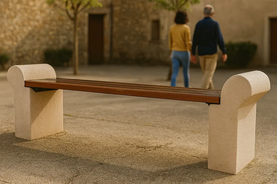 Banc en béton Roma sans dossier (434)