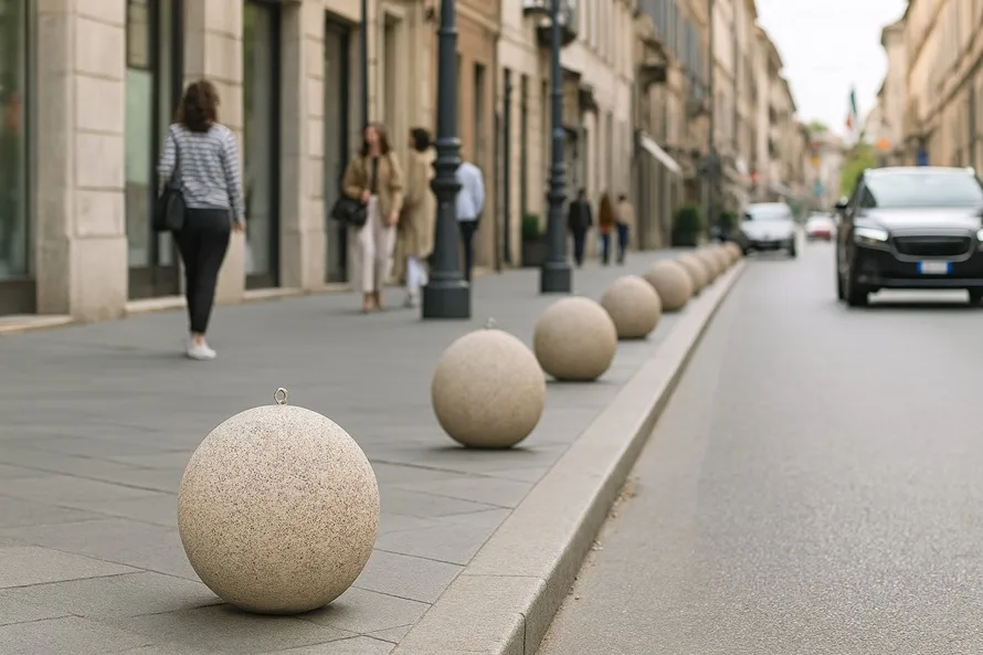 Borne en béton sphérique (584)