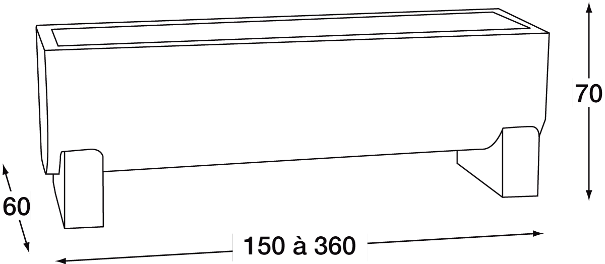 Jardinière en béton Caravaggio (360)