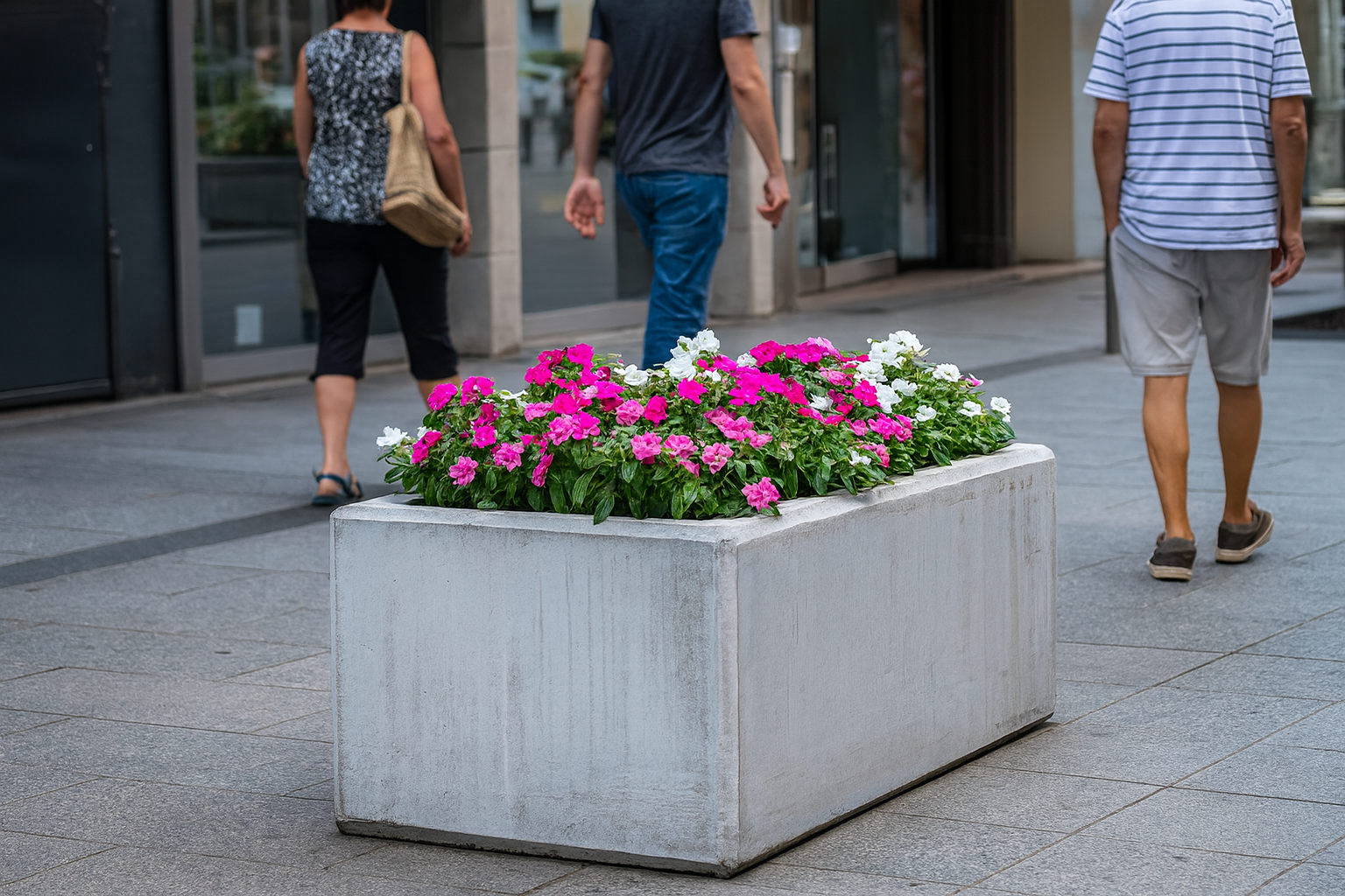 Bacs à fleurs en béton rectangulaire (211)