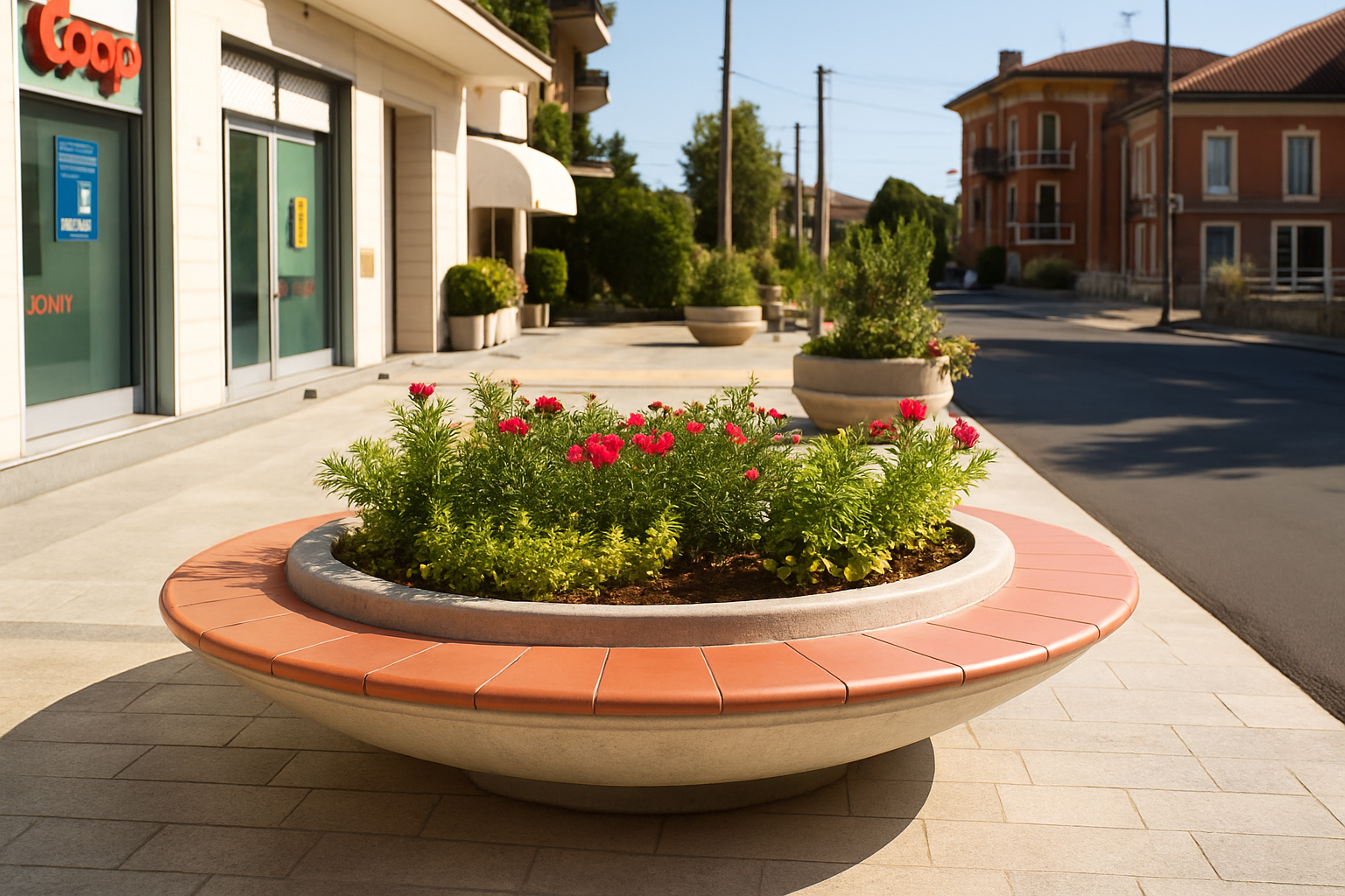 Jardinière banc en béton Giotto (370)