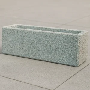Bacs à fleurs en béton rectangulaire