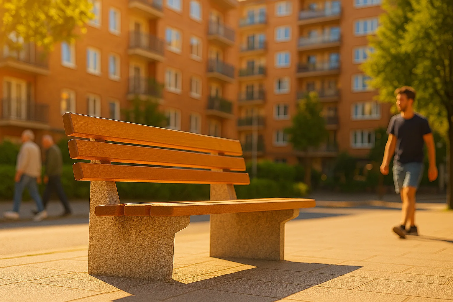 Banc béton avec dossier San Pellegrino