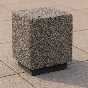 Borne anti-bélier carrée en béton