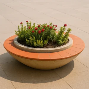 Jardinière banc en béton Giotto