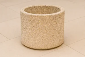 Jardinières rondes en béton
