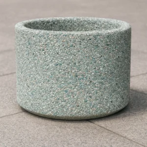 Jardinières rondes en béton