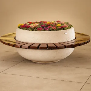 Jardinière banc en béton Tiziano