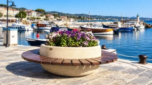 Jardinière banc en béton Tiziano