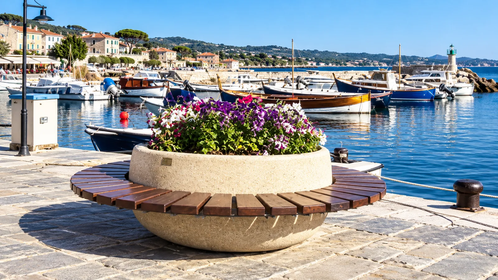 Jardinière banc en béton Tiziano