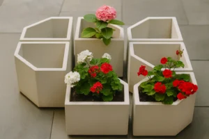 Jardinière en béton Octo